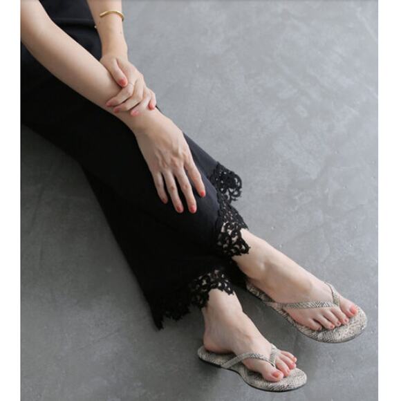 Solei Sea Women's Python Gray Flip Flop Sandals Size 7 - Picture 8 of 8